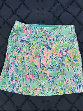 Lilly Pulitzer Luxletic Skort with Pink & Blue Accents